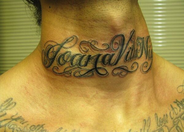 Neck Tattoos With Names